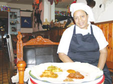 African 'celebrity' chef Tsige Haile at the Zigni House Eritrean restaurant in Essex Road, Islington