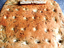 Focaccia bread is great with homemade soup