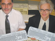 Dr Ostro and Dr Wilson with their keyboard design 