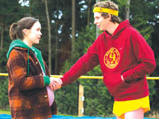 Ellen Page as Juno and Michael Cera as Paulie get ready for parenthood 