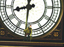 Hayden Christensen spends some time on Big Ben during one of his international ‘Jumping’ adventures
