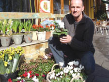 Marco Wouters at Angel Flowers in Upper Street which caters to some famous customers