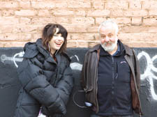 Mike Leigh with Sally Hawkins, who plays a primary school teacher in Happy-Go-Lucky