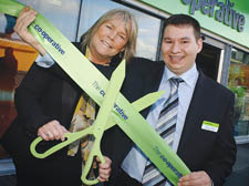 Linda Robson declares the new Co-op at the Gainsborough building open