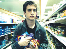 Sean Biggerstaff as Ben the all-night supermarket shelf stacker 