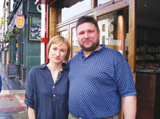 Anna and Szymon at their new delicatessen   