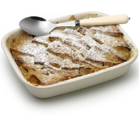 Bread and Butter Pudding with Rhubarb