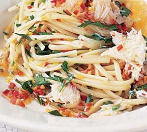Linguini with Crab and Chilli 