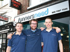 Assistant manager Guy Barker, marketing manager Ben Noad and store manager Ryan McKinlay
