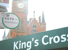 A sign informs the public they are being watched