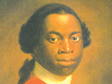 A portrait of Olaudah Equiano. 