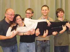 Members of the Hampstead Garden Opera company during rehearsals for L'Elisir d'Amore
