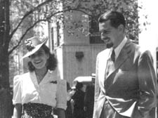 Norman Lewis with his wife Ernestina in Fifth Avenue, New York, 1939. 