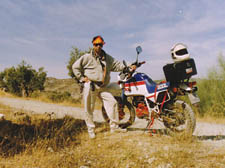 Stephen Skolnik on a motorcycle journey in Andalucia