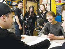 MP Glenda Jackson fields questions from pupils at the Royal Free&rsquo;s school.