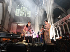 Kitty Daisy and Lewis performing at St Michael's Church as part of X-Crawl. Picture: Andrew Willsher 