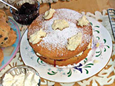 Sponge cakes are part of a traditional afternoon tea 