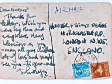 Lennon’s ­postcard to Hunter Davies at Boscastle Road