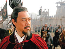 Prime minister Cao Cao, played by Zhang Fengyi, prepares for further battle
