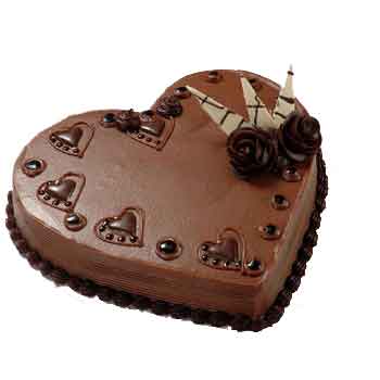 Chocolate beetroot heart cake