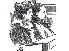 Pen drawing of Amelia Sach and   Annie Walters from the News   of The World on January 18, 1903