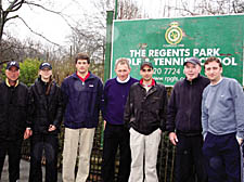 Staff outside the golf and tennis school