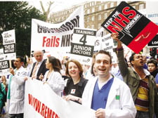 Doctors take to the streets last Saturday (17th) over job fears