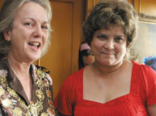 Mayor Carolyn Keen with Aileen Wildman