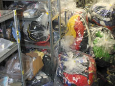 Part of the haul of fake goods seized in a dawn raid on Oxford Street 