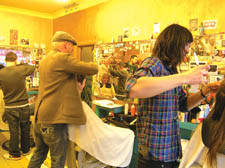 A customer's photograph of a busy day at Cuts in Soho