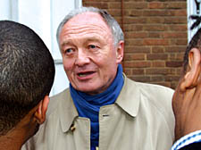 Ken Livingstone in Soho during his election walkabout