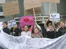 Kids' protest: A clear message for City Hall yesterday (Thursday)