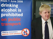 First move: Mayor Boris Johnson's booze ban