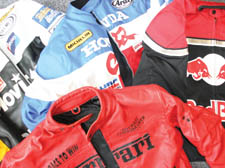 The fake jackets that were seized in a police raid