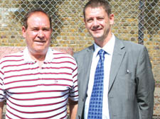Francisco Martins with Martin Tissot, the current headteacher at St George's School in Maida Vale