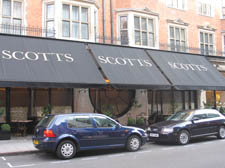 The famous restaurant in Mount Street, Mayfair