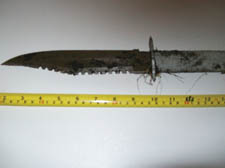 The knife found in Fitzrovia