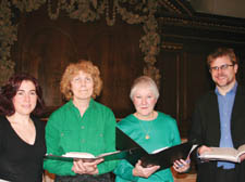 Deborah Fink (left) with singers at St James's church