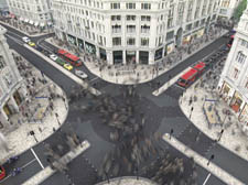 Artist impression of the proposed makeover for Oxford Circus 