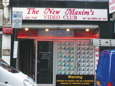 New Maxim's video shop in Frith Street 