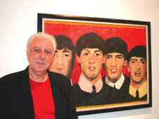 Barry Fantoni with is Beatles portrait 