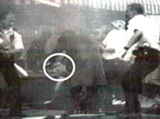 A CCTV image shortly after the Admiral Duncan blast shows Jonathan Cash (circled)
