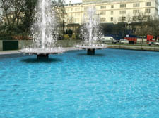 An artist's impression of the proposed fountains at Marble Arch