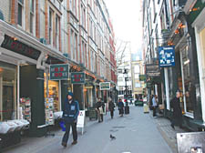 Specialist shops: Still available in Cecil Court '.because that's the policy'