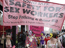 Sex workers make their point on the streets of Soho at the weekend