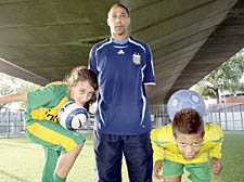 Andrew Amers-Morrison with Caitlin Clark and D&rsquo;Nero Harrison