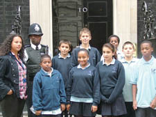 Quintin Kynaston School students on their visit to No 10 Downing Street