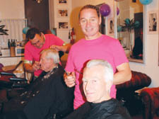 Haim Cohen busy raising funds at Life Barbers in Drury Lane