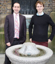 Bidding for fountains: Cllr Jonathan Glanz, pictured left with resident Michael Pritchett says there is plenty of support