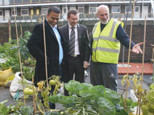 councillors Mehfuz Ahmed and Danny Chalkley with Church Street estate resident Mike Wohl